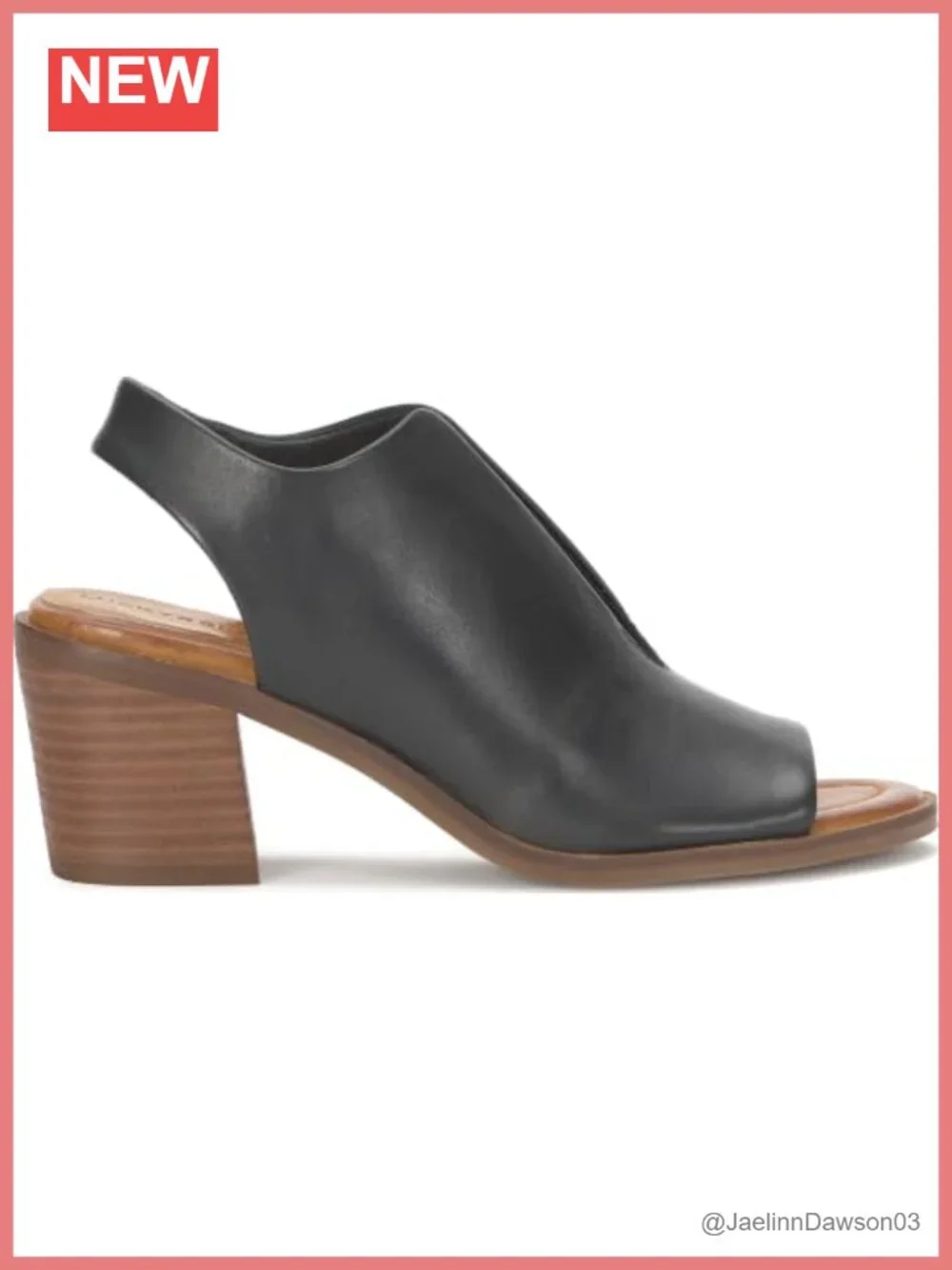 Lucky Brand Rhazy Heeled Sandals Open Toe Block Heel Leather Slingback